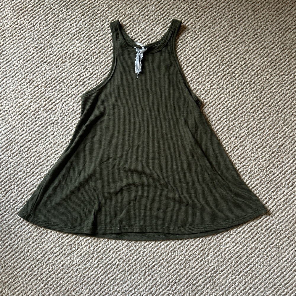 Free People Dark Green Tank Top